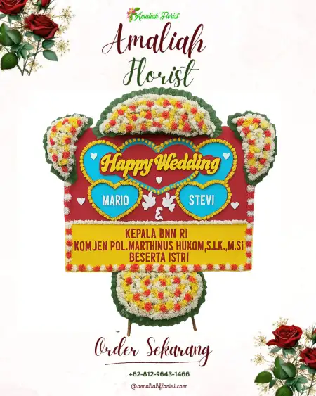 Papan Bunga Pernikahan Solear